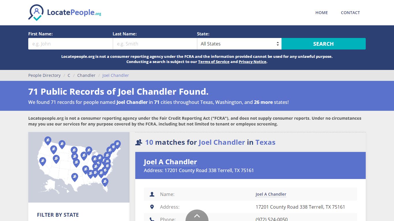 71 public records of Joel Chandler - Find Phone, Email, Address ...